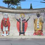 Murales di Ozmo al sottopassaggio di via Quintino Sella, realizzato durante la mostra Fresh Fl�neurs patrocinata dal Comune di Bari