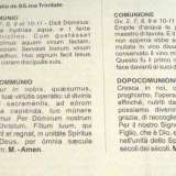 L'opuscolo distribuito durante la messa � in latino con traduzione in italiano