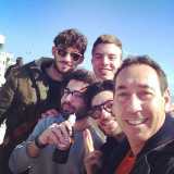 Durante le riprese con Mingo