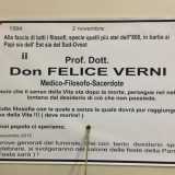 Il finto necrologio che annuncia la morte di don Felice 