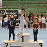 Il podio del campionato italiano di ginnastica artistica Allievi. il secondo classificato � Francesco Paparella