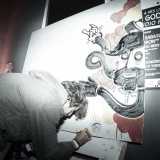 Live painting in un locale di Giovinazzo