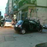 L'auto coinvolta nell'incidente in Corso Benedetto Croce