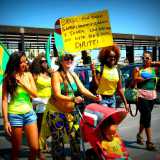 Bari, corteo di brasiliani