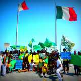 Bari, corteo di brasiliani
