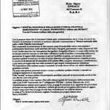 La domanda presentata al Comune per l'utilizzo della sala Murat, protocollo 110128/vu/6 del 6 maggio 2014. Il documento � stranamente sparito dagli uffici dell'assessorato per la Cultura