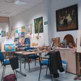 L'interno della scuola d'arte Il Pavone