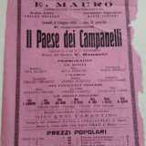 Manifesto colorato del Teatro Petruzzelli risalente al 1925. In programma vi era un'operetta in tre atti, Il paese dei campanelli