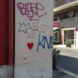 Un altro cuore rosso realizzato lungo corso Cavour