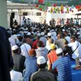 La chiamata alla preghiera per la grande festa della fine del Ramadan a Bari