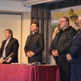 Don Luigi con i padri carmelitani, organizzatori dell'incontro di Foggia