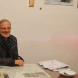 Gaetano Serafino nel suo studio