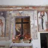 Complesso di affreschi sulla parete destra della chiesetta dell'Annunziata. L'affresco centrale � il pi� recente e vi fu collocato per coprire il vuoto lasciato dalla trafugazione della Madonna