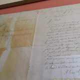 Un altro documento scritto durante la peste del 1815-1816 a Noicattaro. Le macchie brunastre sulla carta sono state lasciate dall'aceto utilizzato per disinfettare il documento