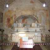 Affresco dietro all'altare della chiesa di San salvatore a Loseto