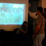 Marco Pretruzzelli prepara le slide della presentazione