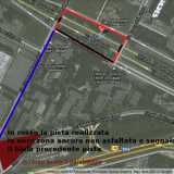 panoramica della nuova pista, segnata in rosso