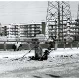 I lavori per la costruzione del ponte tra via Omodeo e via Magna Grecia (foto di Claudio Bottalico)