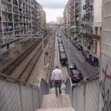scala di sinistra in viale Traiano