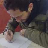Gioigio Pontrelli inizia un disegno che dedicher� a Barinedita
