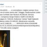 Il post su Facebook attraverso il quale il consigliere comunale Giuseppe Carrieri, ha svelato nel dettaglio i costi del corteo storico di San Nicola 2015, diretto da Sergio Rubini
