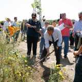La cerimonia che apr� i lavori del parco