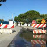 Il giorno dopo il temporale: la strada allagata