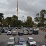Il parcheggio e una veduta dei lavori in corso