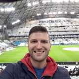 Michele Addante nel V�lodrome di Marsiglia, ristrutturato per gli europei della scorsa estate con una spettacolare copertura