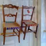 Sedie in esposizione