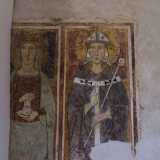 L'affresco che raffigura Santa Lucia e un vescovo