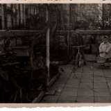 Daniela a due anni con il fatellino Luigi nel giadino - 1955