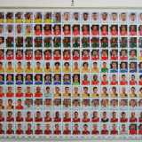 Un foglio stampa con una raccolta di figurine del campionato del mondo 2014
