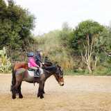 Vicina a Domenico c�� sempre la pi� piccola del corso, Giorgia, di 4 anni, che cavalca un pony nero