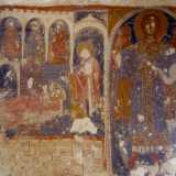 Il Miracolo di San Nicola di Myra, affresco della cripta di Santa Margherita realizzato tra il XIII e il XIV secolo
