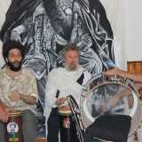 Alcuni rastafariani con il presidente Carmelo Crescenti