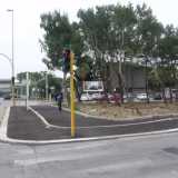 pista, angolo via Toscanici. manca l'attraversamento di via Caldarola