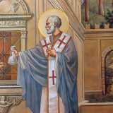 Una icona dell'elemosina di San Nicola a beneficio di povere fanciulle
