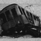 Il convoglio del tram che si scontr� frontalmente con il locomotore arrivato da Bitonto senza macchinista