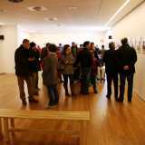 La sala espositiva durante una mostra