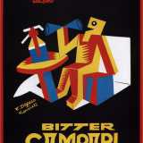 Un manifesto degli anni 20 disegnato da Fortunato Depero per la Campari