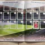 Una pagina dell'album personalizzata dalla societ� inserendo uno stadio sullo sfondo