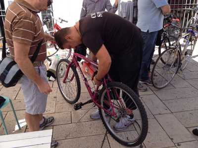 Targatura di una bici