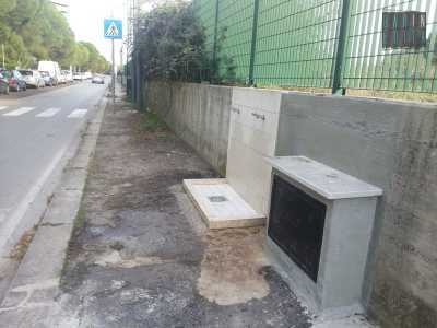 Via Michele Mitolo con la nuova fontana