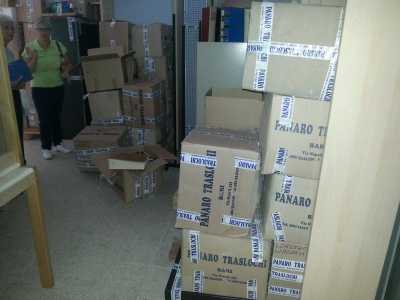Le scatole bagnate gi� aperte