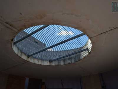 Il lucernario che sovraster� l'open space dell'area centrale della biblioteca