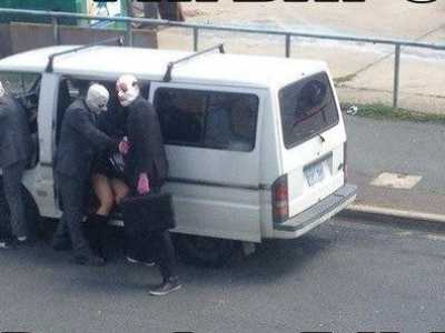Un'immagine dei clown che viene dalla Russia e che sta girando per il web