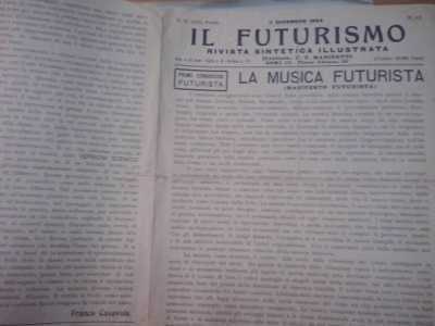 Una copia del Manifesto futurista della musica del 1924 firmato da Sebastiano Arturo Luciani conservata nel suo archivio