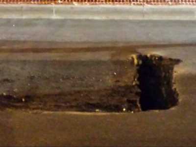 Si apre una voragine in viale Unit� d'Italia