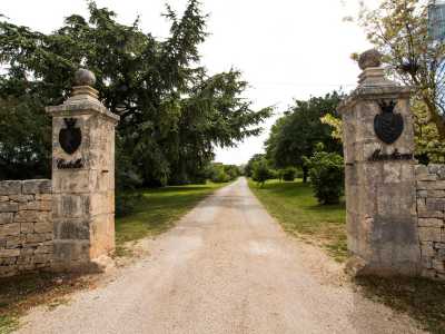 Superato l�ingresso ci ritroviamo cos� lungo un viale alberato... 